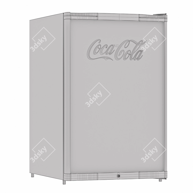 Cool Cola Mini Cooler - Retro Beverage Fridge 3D model image 5