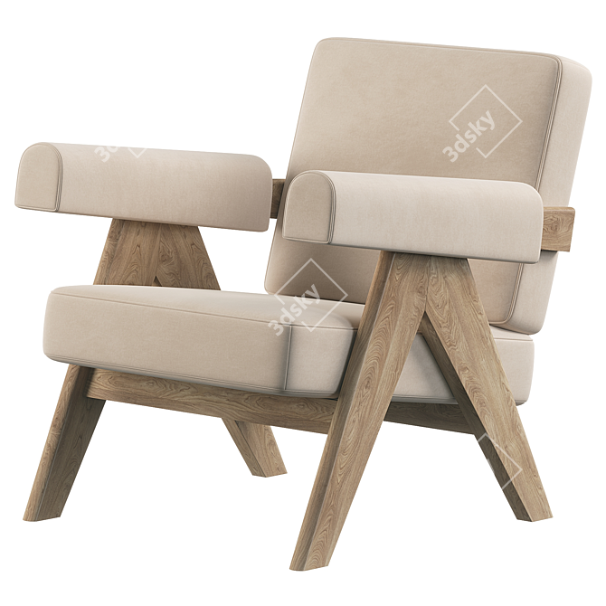 Modern Capitol Complex Armchair: 2014 Edition 3D model image 2