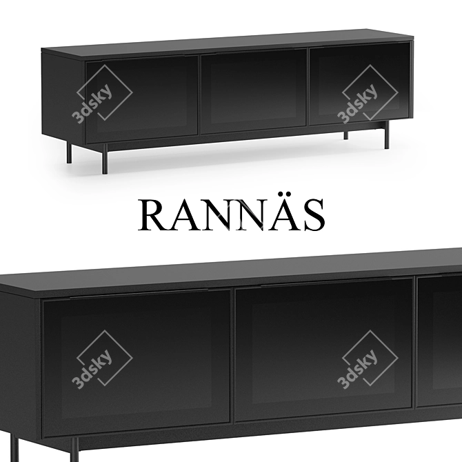 Sleek Modern TV Stands 3D model image 2