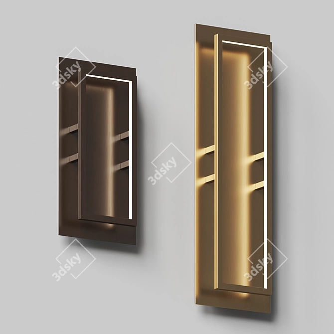 Modern Elegance: Mondrian Wall Light 3D model image 2
