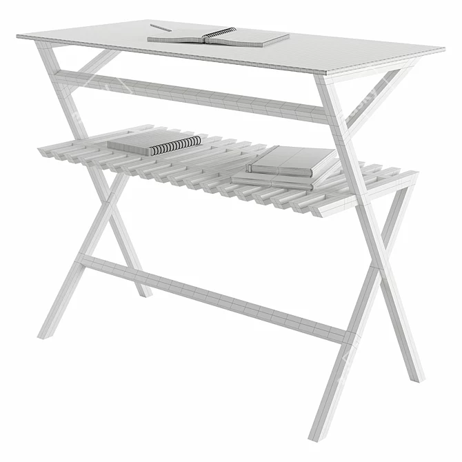 Sleek Studio Inspired Work Table 3D model image 4