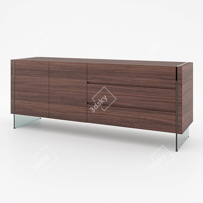 Dallas Collection Buffet Table - Elegant and Functional 3D model image 2