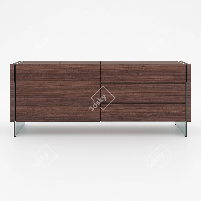 Dallas Collection Buffet Table - Elegant and Functional 3D model image 4