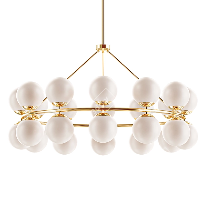 Elegant Brass Chandelier: Eichholtz Hutchinson 3D model image 1