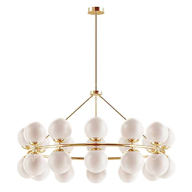 Elegant Brass Chandelier: Eichholtz Hutchinson 3D model image 2
