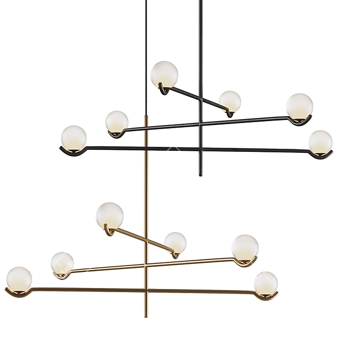 Title: Contemporary Peanuts Pendant Light 3D model image 1