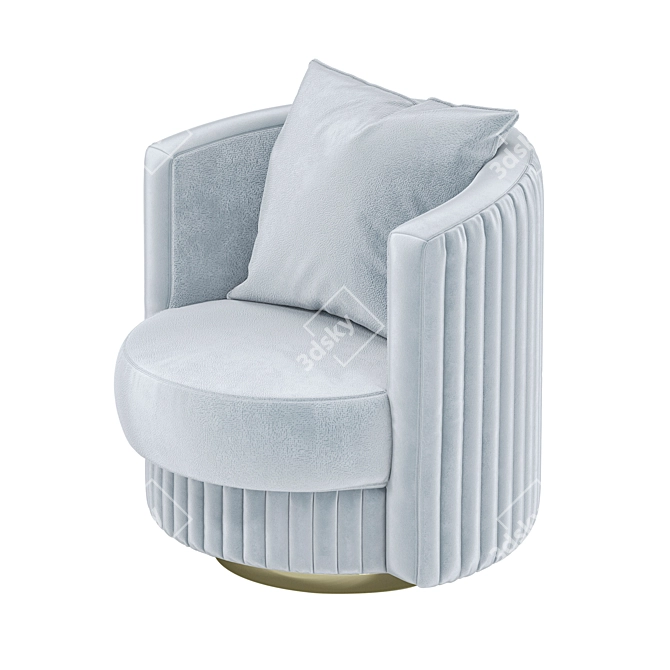 Modern Italian VICKY Armchair 3D model image 2