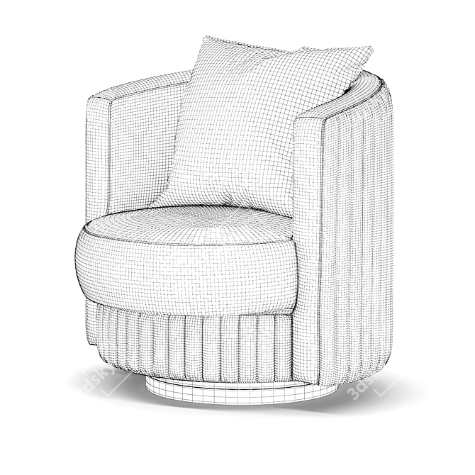 Modern Italian VICKY Armchair 3D model image 6