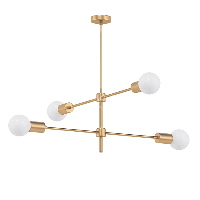 Elegant Orb Chandelier: Modern Mobile Light 3D model image 1