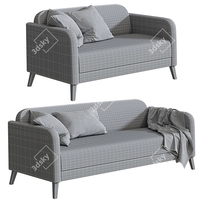 Ikea Linanes Sofa - Versatile and Stylish 3D model image 10