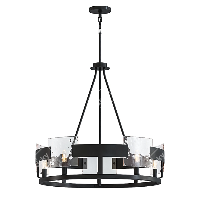 Stratum V-Ray Chandelier: Modern Elegance Illuminated 3D model image 1