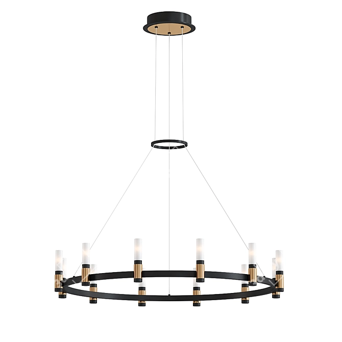 Albany Round Chandelier - Elegant Illumination for Any Space 3D model image 1