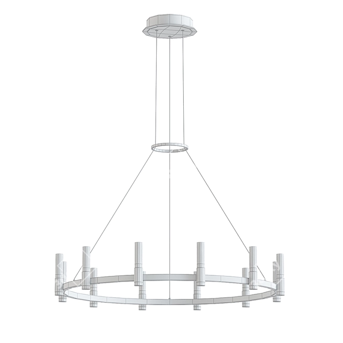 Albany Round Chandelier - Elegant Illumination for Any Space 3D model image 2