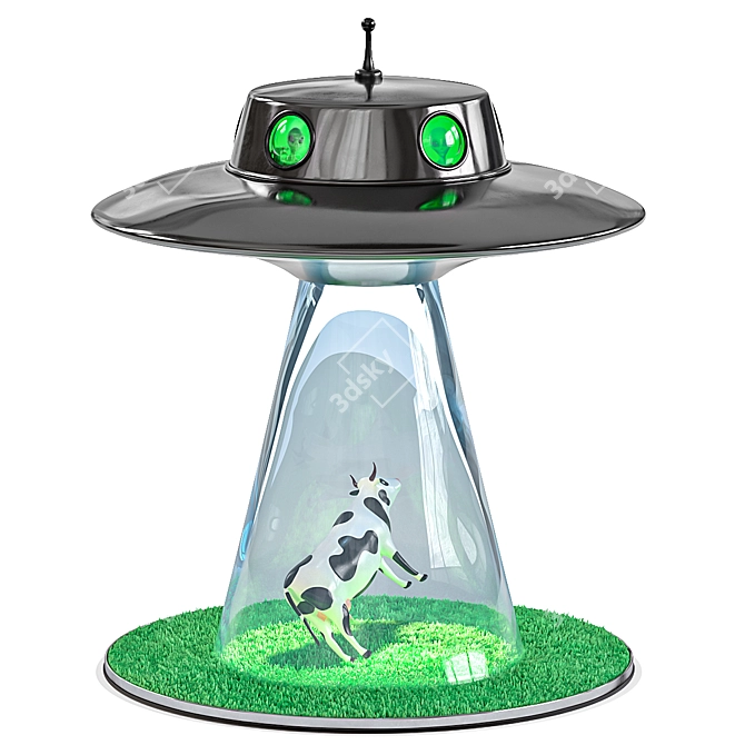 Cow Abduction Lamp: German Designer's Night Light 3D model image 1