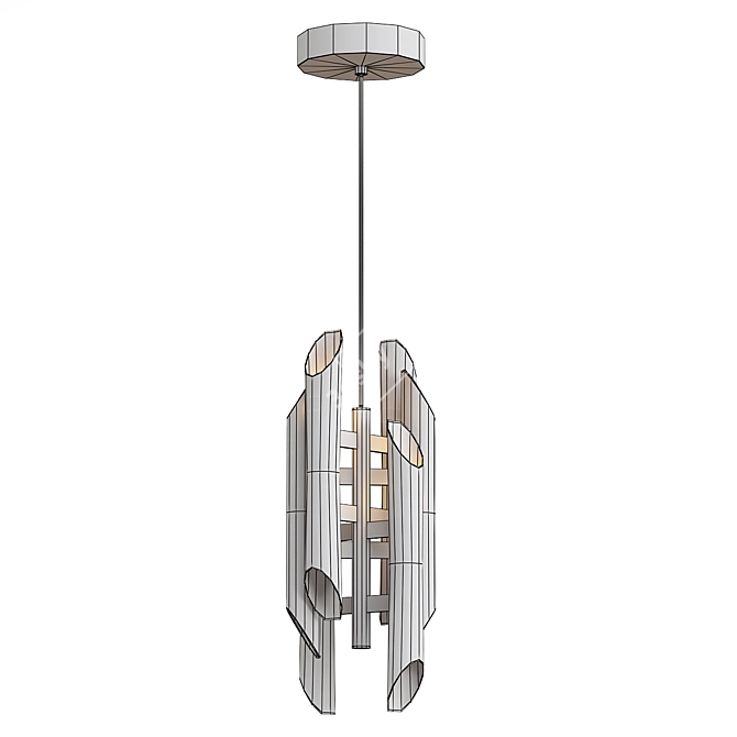 Elegant Shard RDX Pendant Light 3D model image 2