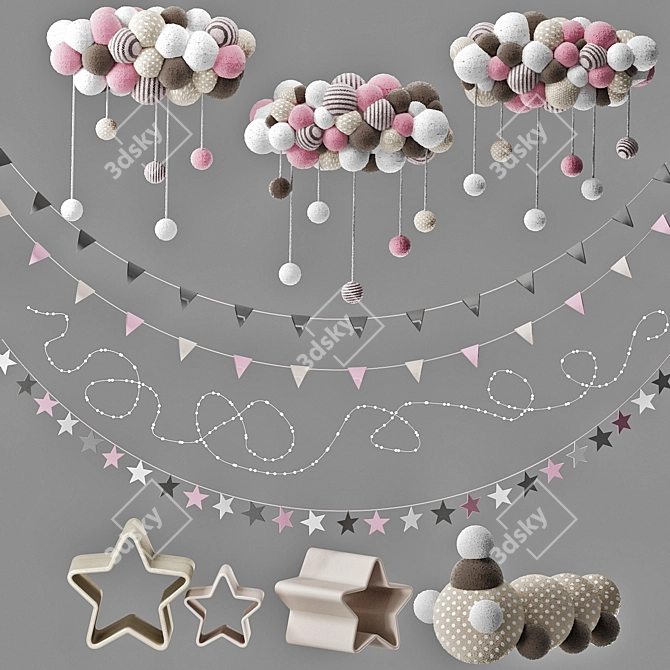 Vibrant Decor Toy Set 02 3D model image 1
