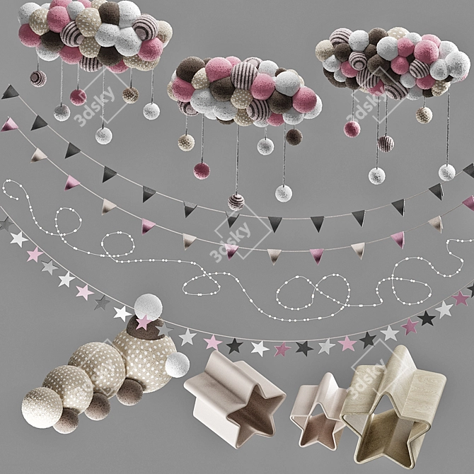 Vibrant Decor Toy Set 02 3D model image 2