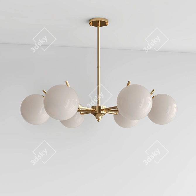 Modern Sputnik Chandelier: Stylish Lighting for Every Space 3D model image 2