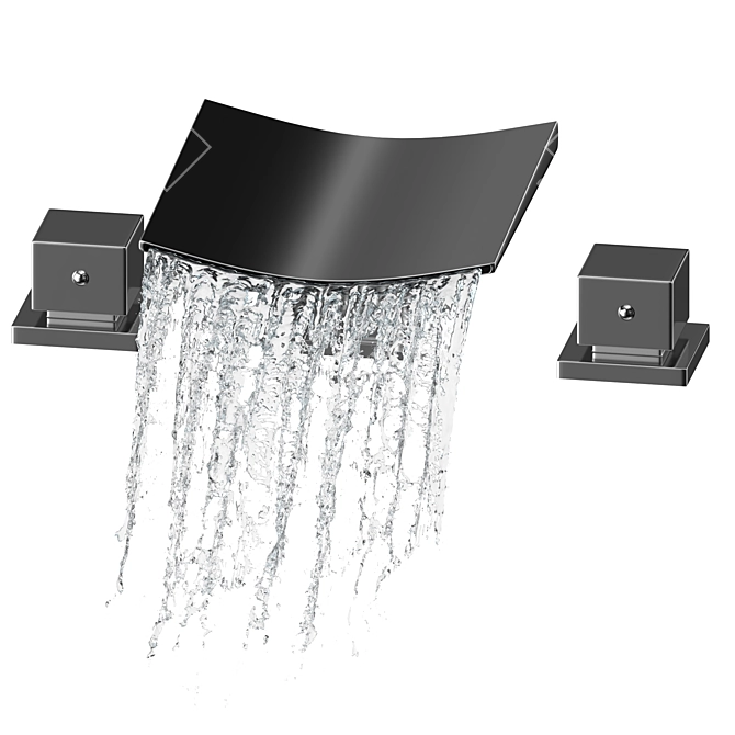 Dual-Handle Faucet Set 3D model image 3