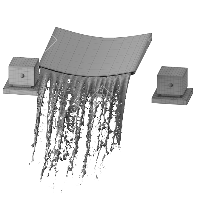 Dual-Handle Faucet Set 3D model image 7