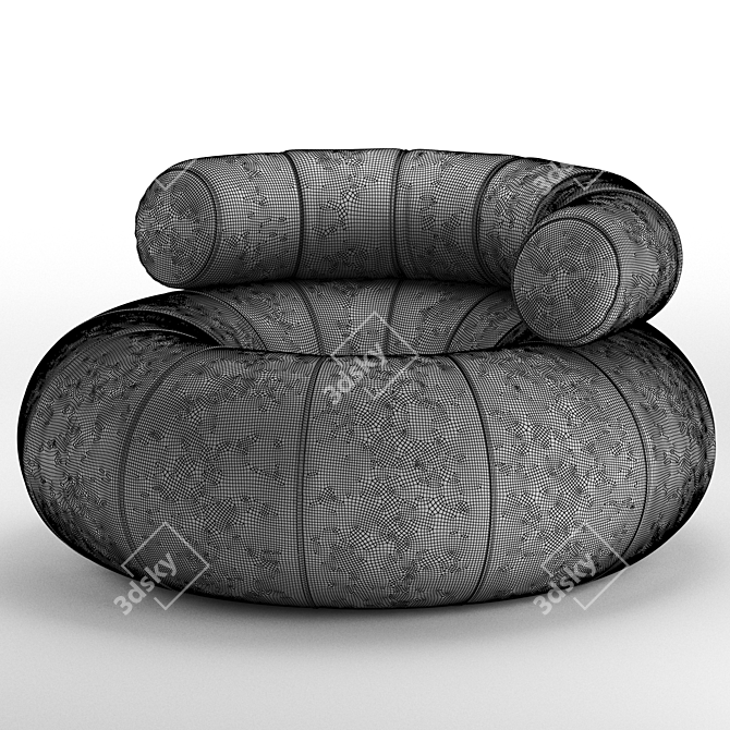 Contemporary Don Out Armchair 3D model image 4