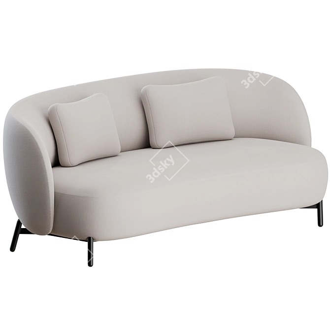 Kartell Lunam Sofa: Modern Elegance for Your Space 3D model image 2