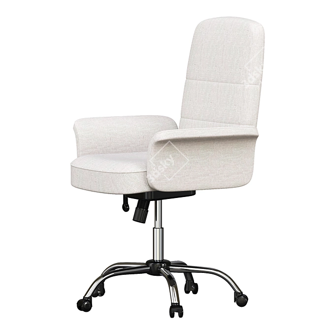 Elegant Fabric Office Chair 3D model image 3