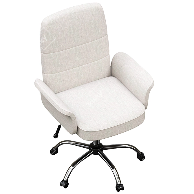 Elegant Fabric Office Chair 3D model image 6