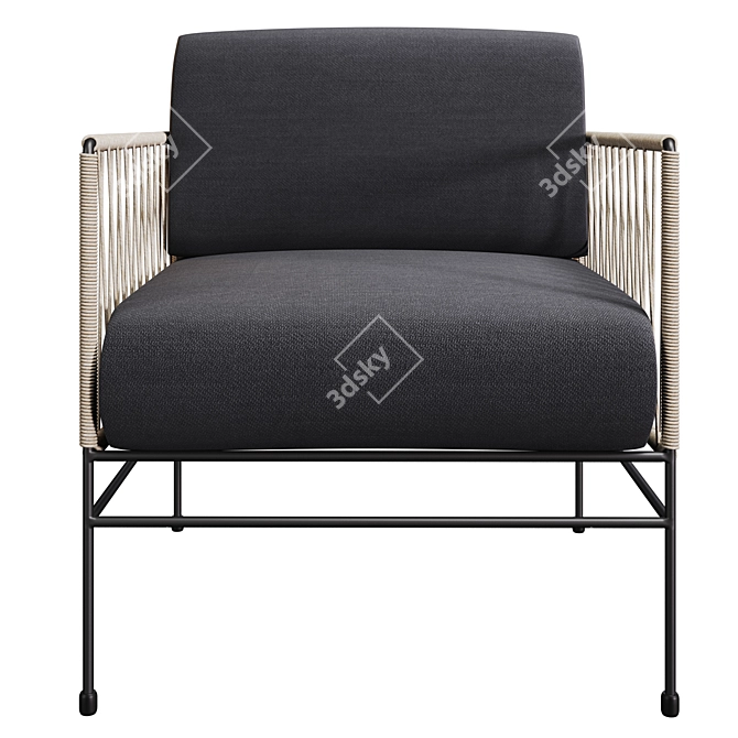 Modern Filaria Armchair: Stylish and Comfortable 3D model image 7