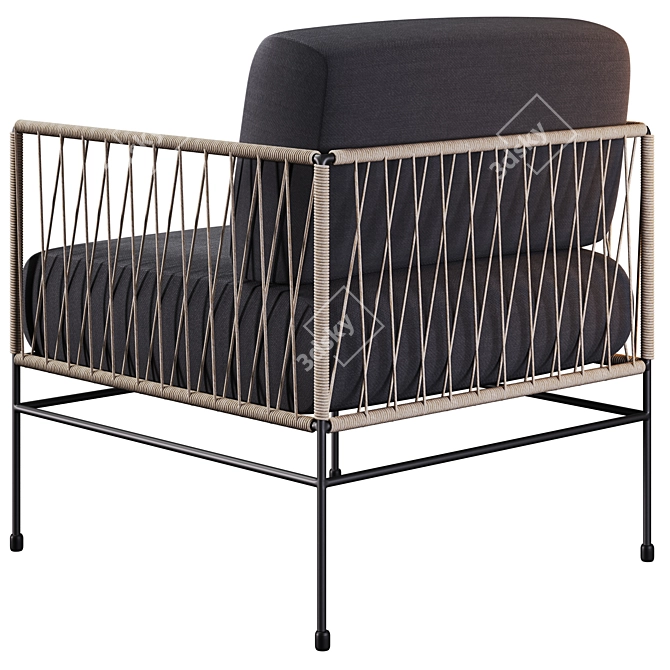 Modern Filaria Armchair: Stylish and Comfortable 3D model image 1