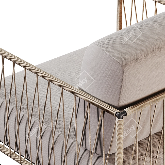 Modern Filaria Armchair: Stylish and Comfortable 3D model image 2
