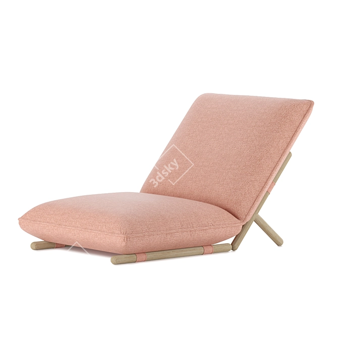 Elegant Hiro Lounge Chair 3D model image 1