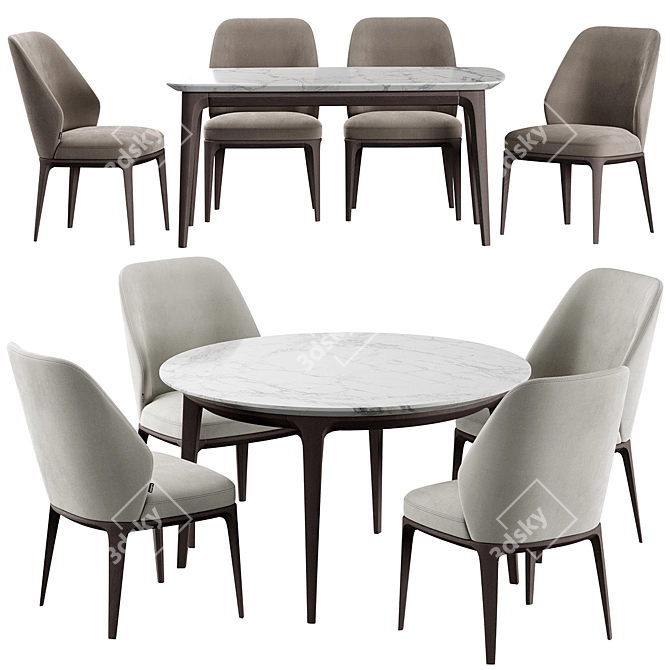 Emma Chair & Play Table Dining Set 3D model image 2