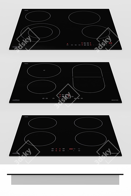 Sleek Belling Electric Hobs 3D model image 2