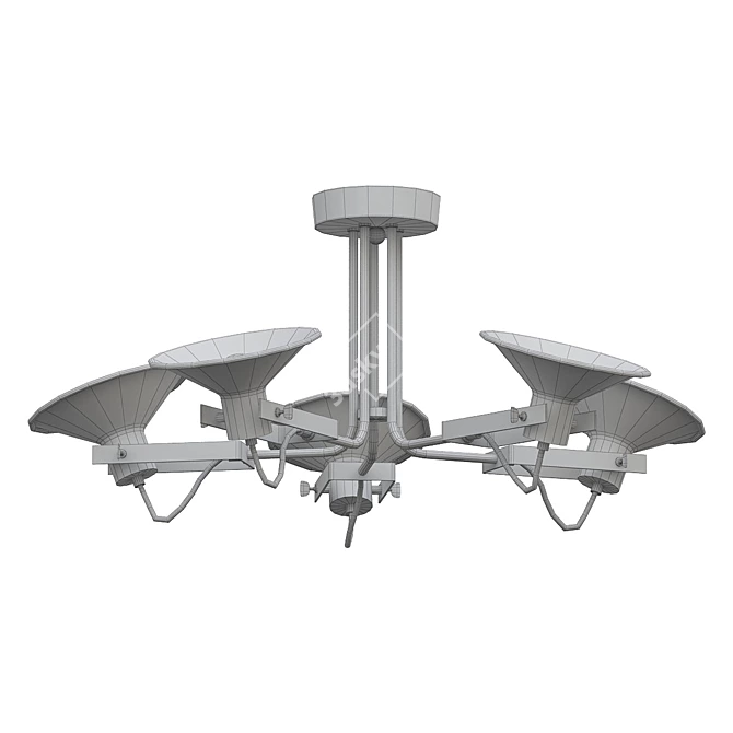 Modern Downtown Ceiling Chandelier 3D model image 2