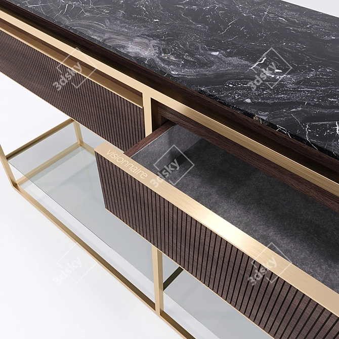 Elegant Visionnaire Banner Console 3D model image 5