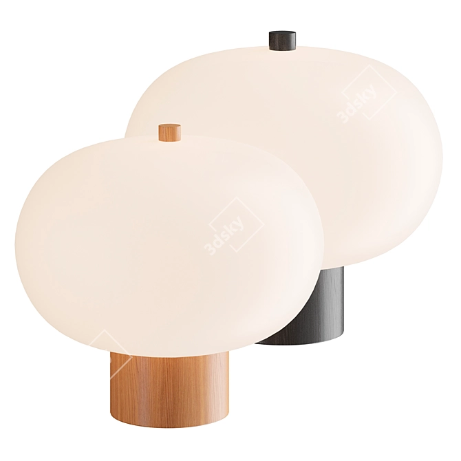 Ilargi Wooden Table Lamp 3D model image 1