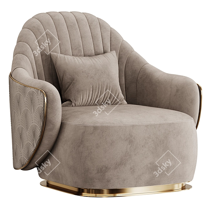 Luxurious Visionnaire Adele Armchair 3D model image 1