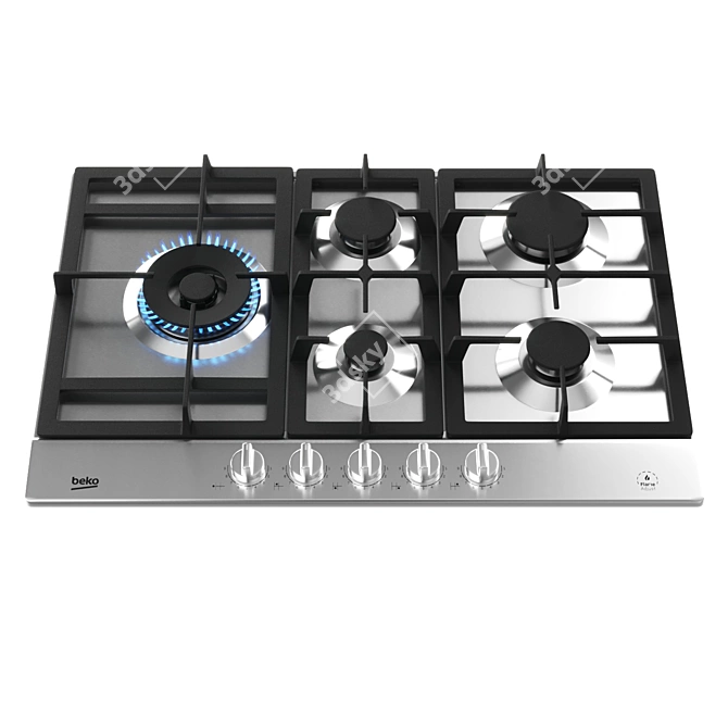 BEKO Hob: Stylish & Versatile Cooktops 3D model image 2