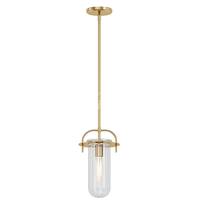 Savona Gold Tube Mini Pendant 3D model image 1