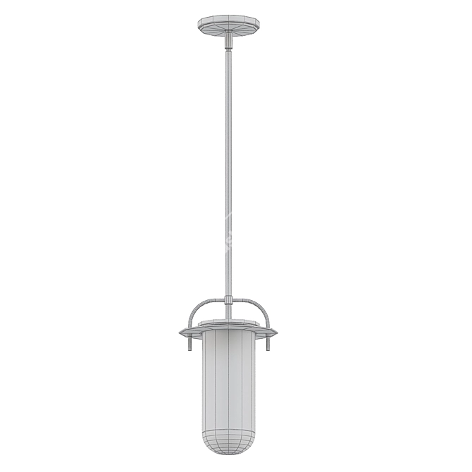 Savona Gold Tube Mini Pendant 3D model image 2