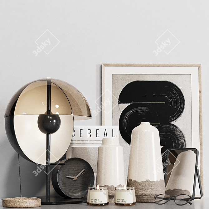 Elegant Home Decor Set 3D model image 3