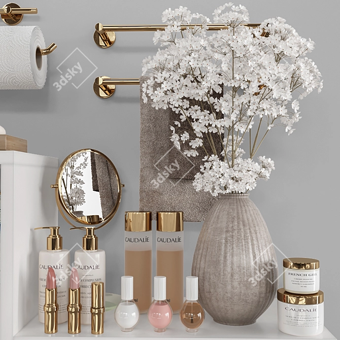 Luxury Bathroom Essentials Set 3D model image 2