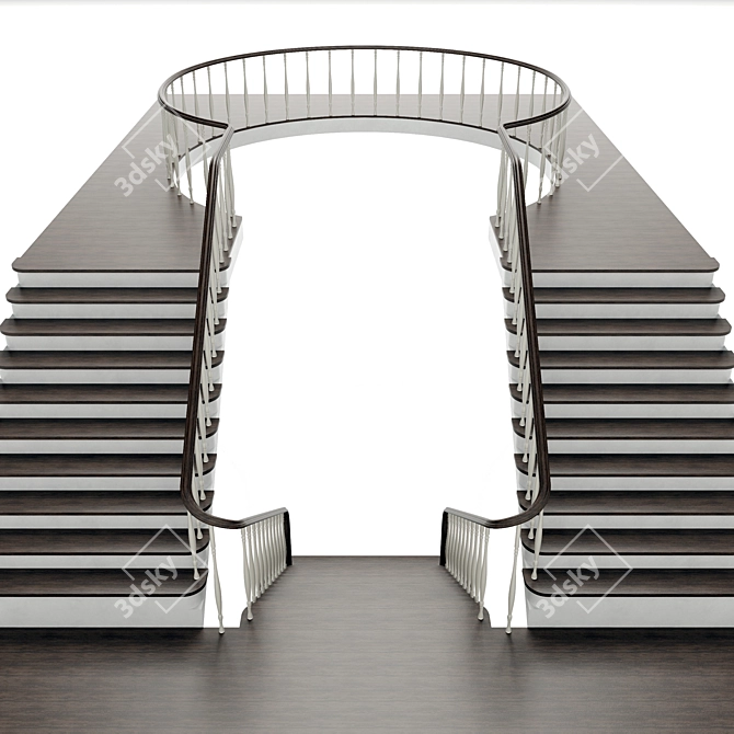 Classic Elegance Staircase 3D model image 4