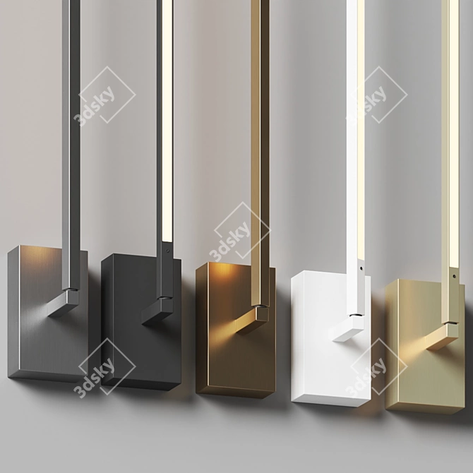 Modern LED Wall Sconce: Pandora 3D model image 2