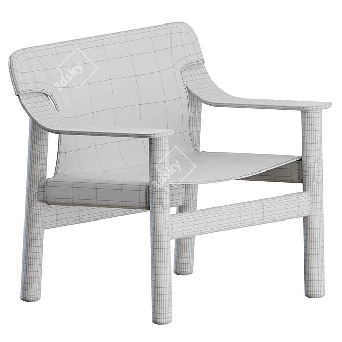 Modern Hay Bernard Lounge Chair 3D model image 4