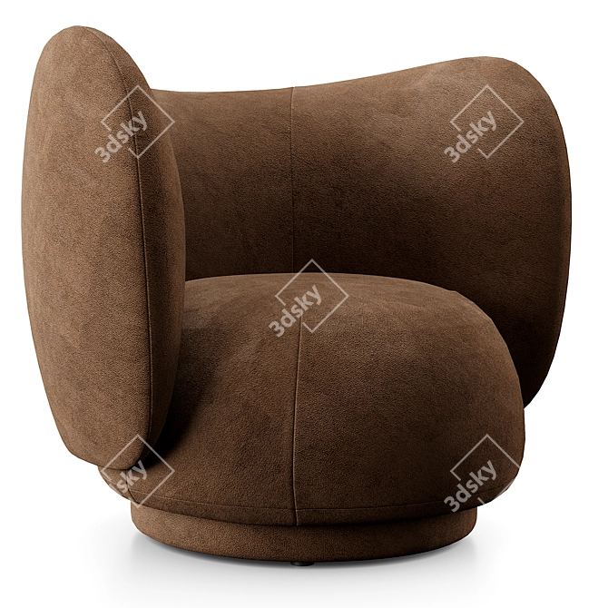 Rico Armchair: Stylish and Comfortable 3D model image 1