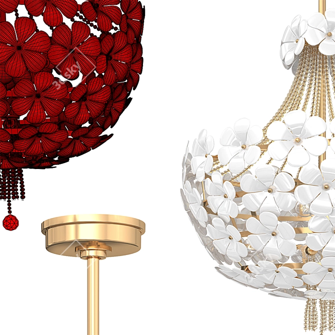 Fiorito Pendant Light: Modern European Design 3D model image 2