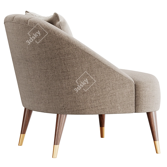 Elegant Margot Accent Armchair 3D model image 3