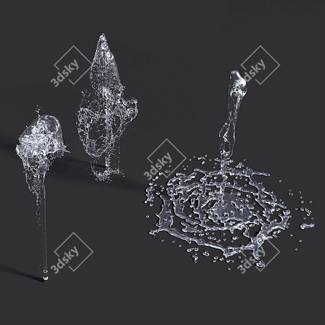 Aqua Oasis: Exquisite Water Collection 3D model image 4